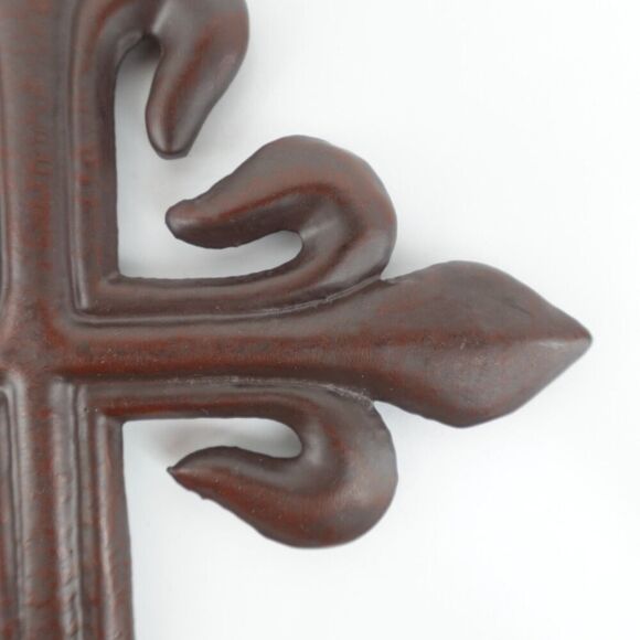 Iron Cross Medieval Ornate Gothic Fleur De Lis Wall Decor - Picture 4 of 11